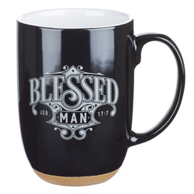 Blessed Man Ceramic Coffee Mug, 15 Ounces