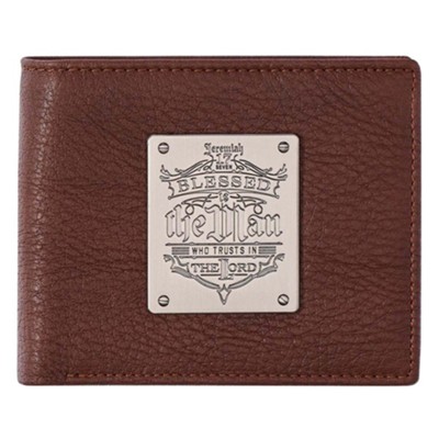 Blessed Is The Man Leather Wallet  - 
