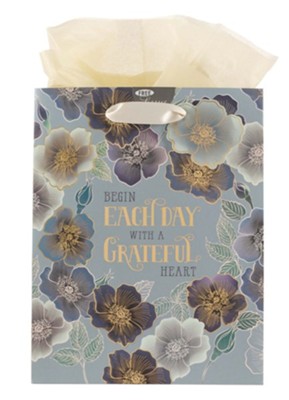 Begin Each Day With A Grateful Heart Gift Bag, Medium  - 