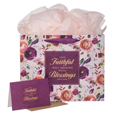 Abound With Blessings Gift Bag With Card, Large  - 