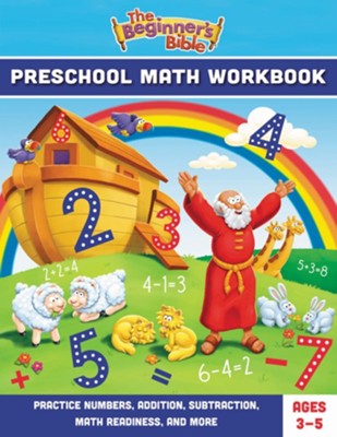 The Beginner's Bible Preschool Math Workbook: Practice Numbers, Addition, Subtraction, Math Readiness, and More  - 