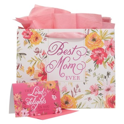 Best Mom Ever Gift Bag With Card, Large  - 