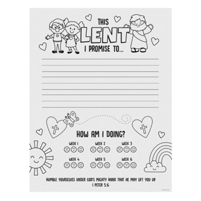 Color Your Own Lent Promises Posters, pack of 30 - Christianbook.com