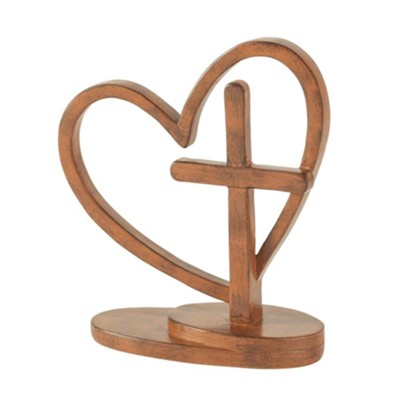 A Caring Heart Tabletop Cross  - 