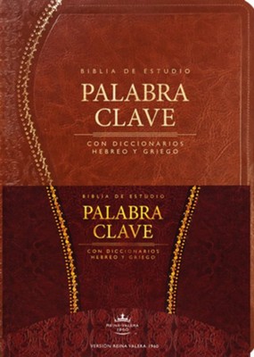 Biblia de Estudio Palabra Clave RVR 1960, piel especial marron (Key-Word Study Bible, Imitation Leather Brown)  - 