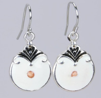 Rounded Mustard Seed Drop Earrings, Silver  - 