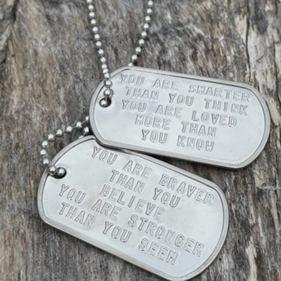You Are Smarter You Think Double Dogtag Necklace  - 