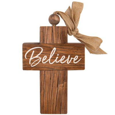 Believe Wood Cross  - 