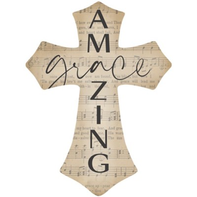 Amazing Grace Wood Cross  - 