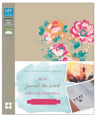 NIV Journal the Word Bible for Teen Girls Gold Floral,   - 