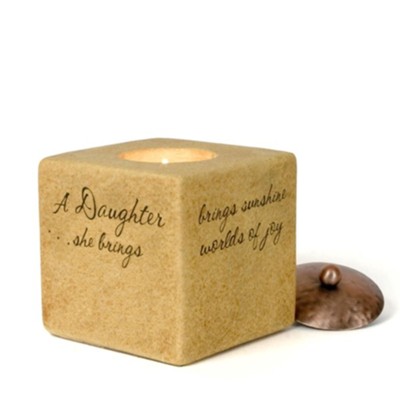 A Daughter Brings Sunshine Square Candle  - 