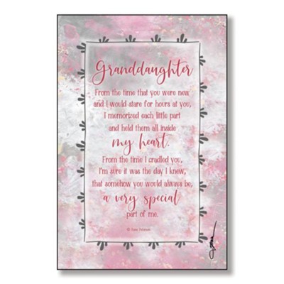 Granddaughter Wood Plaque: Tiare Smith - Christianbook.com