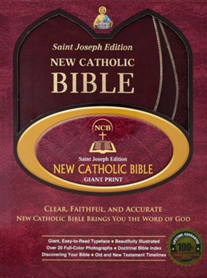 St. Joseph New Catholic Bible (NCB), Giant Print, Burgundy Imitation ...