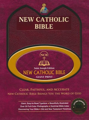 St. Joseph New Catholic Bible (NCB), Giant Print, Bonded Leather Burgundy  - 