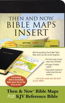 Then & Now Bible Maps Insert and KJV Bible Bundle   - 