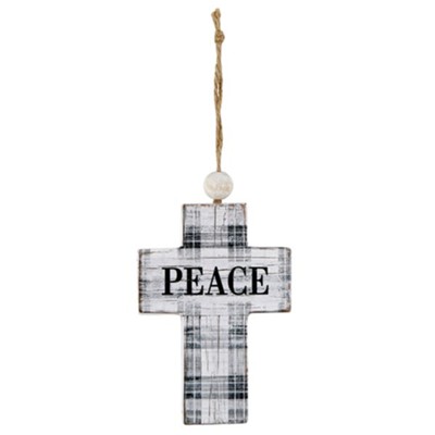 Peace Plaid Cross, Black - Christianbook.com