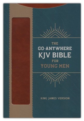 Go-Anywhere KJV Bible for Young Men - Woodgrain Chestnut  -     By: Compiled by Barbour Staff
