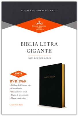 RVR 1960 Biblia Letra Gigante, Negro, Imitacion Piel (Giant Print Bible ...