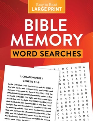 Bible Memory Word Searches Large Print  - 