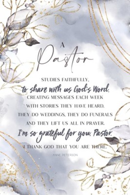 A Pastor Plaque  -     By: Anne Peterson
