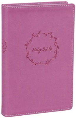 KJV, Deluxe Gift Bible, Imitation Leather, Pink, Red Letter Edition ...