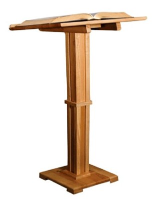 Standing Lectern, Hardwood Maple with Pecan Finish  - 