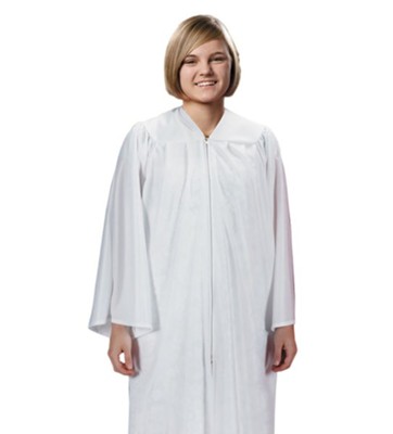 White Confirmation Robe, Small (5'2-5'5)  - 