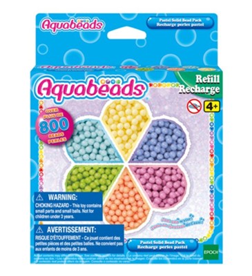 Aquabeads Pastel Solid Bead Pack (with multilingual  instructions)  - 