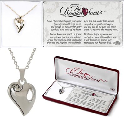 reunion heart necklace sterling silver