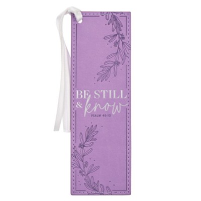 Be Still Faux Leather Bookmark  - 