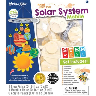 Classic Wood Paint Kit Solar System Mobile