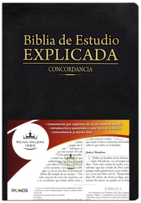 Biblia de Estudio Explicada con Concordancia RVR 1960, Negro  (RVR 1960 Explicit Study Bible with Concordance, Black)  - 