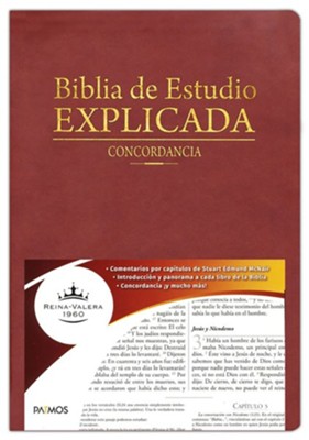 Biblia de Estudio Explicada con Concordancia RVR 1960, Marron  (RVR 1960 Explicit Study Bible with Concordance, Brown)  - 