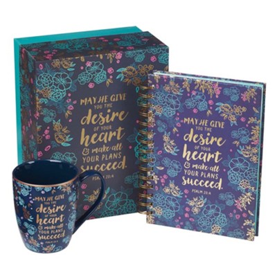 May He Give You the Desire of Your Heart, Journal and Mug Gift Set  - 
