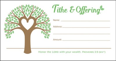 Honor the Lord With Your Wealth (Proverbs 3:9, NIV) Offering Envelopes, 100  - 