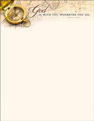 God Is With You Wherever You Go Josh 1 9 Nkjv Letterhead 100 Christianbook Com