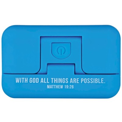 With God All Things Are Possible Book Light, Blue  - 