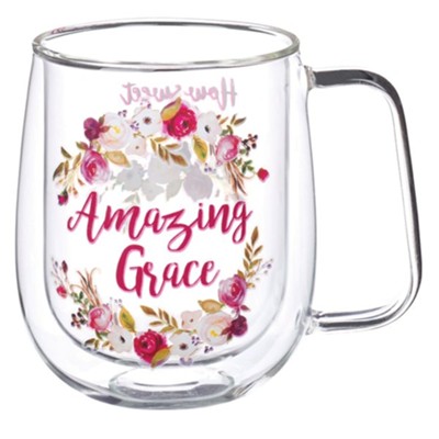 Amazing Grace Double-walled Glass Coffee Mug