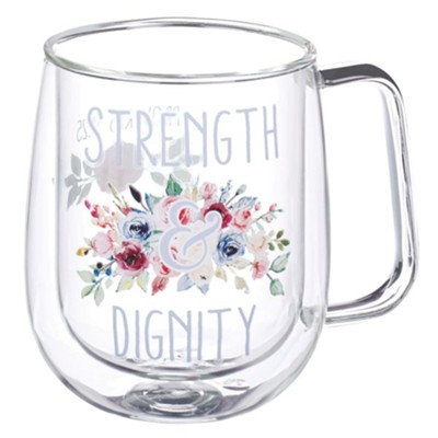 Strength and Dignity Glass Mug  - 