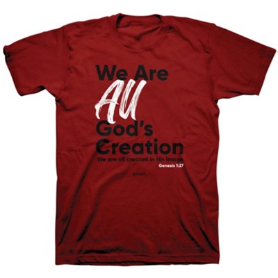 All God's Creation Shirt, Red, XX-Large  - 