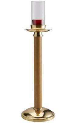 Acolyte Candlestick-Brass/Wood  - 