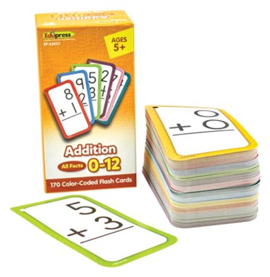 Addition Flash Cards: All Facts 0 to 12  - 
