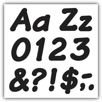 Black 4 Inch Italic Ready Letters, English/Spanish  (193 count) - 3 pack  - 