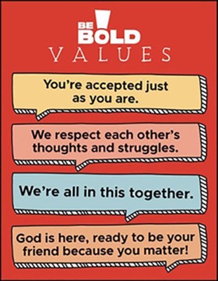BE BOLD: Values Poster  - 