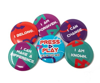 Press Play - Play Button - Pin