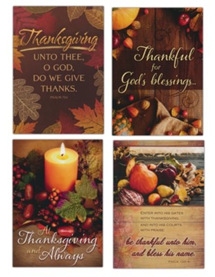Always Thankful (KJV) Box of 12 Thanksgiving Cards  - 