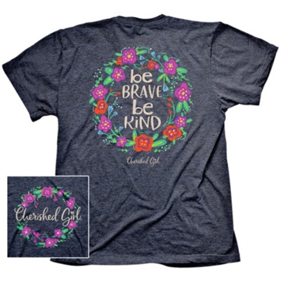 Be Kind Floral Shirt, Navy, Large  - 
