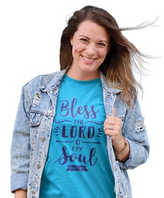 Bless The Lord Shirt, Teal, Large  - 