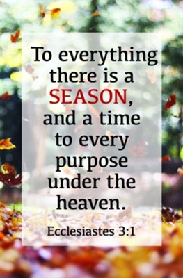To Everything a Season (Ecclesiastes 3:1, KJV) Bulletins,  100  - 