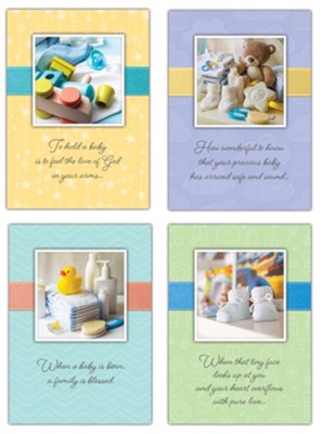 Baby Blessings, Box of 12 Baby Congratulations Cards  - 